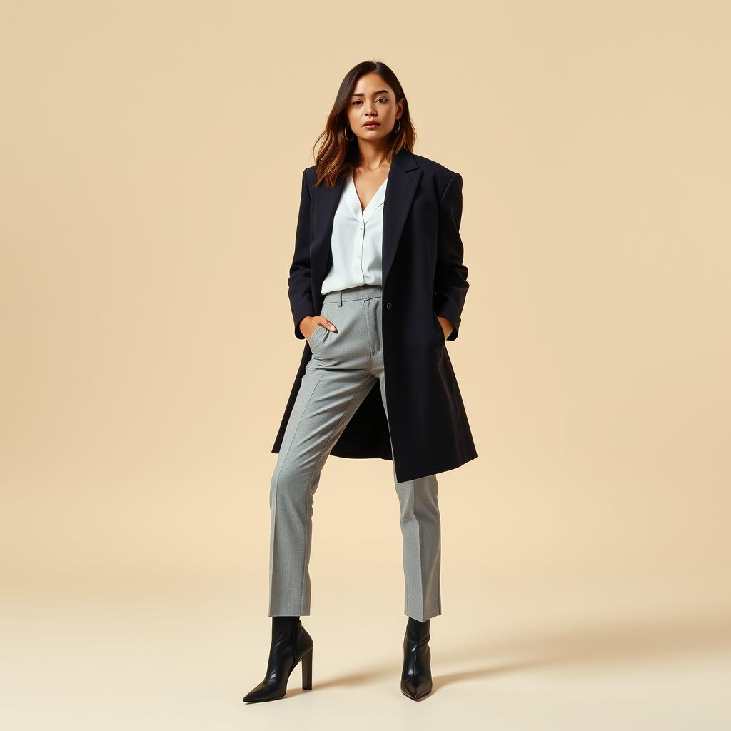 Lookbook photography in Delhi — a model in a full outfit shot against a clean studio backdrop